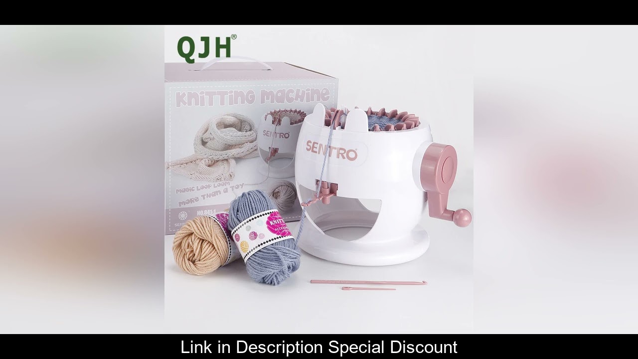 SENTRO Knitting Machine, 22 Needles Rabbit Smart Knitting Loom Machines Kit for Sock/Hat/Pumpkin, DI