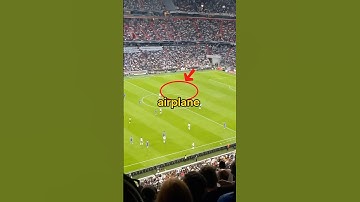 This guy threw airplane in a football match #football #game