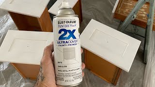 Spray painting cabinets with a can?