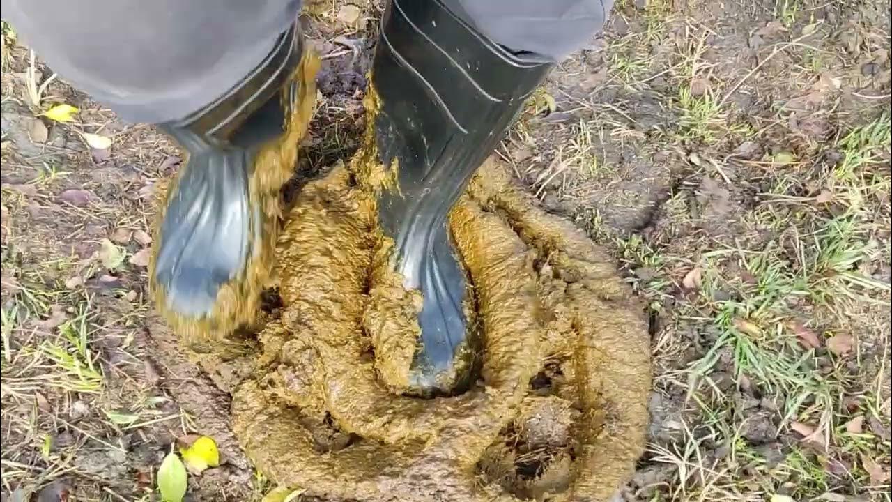 Rubber boots vs cowshit 208 YouTube