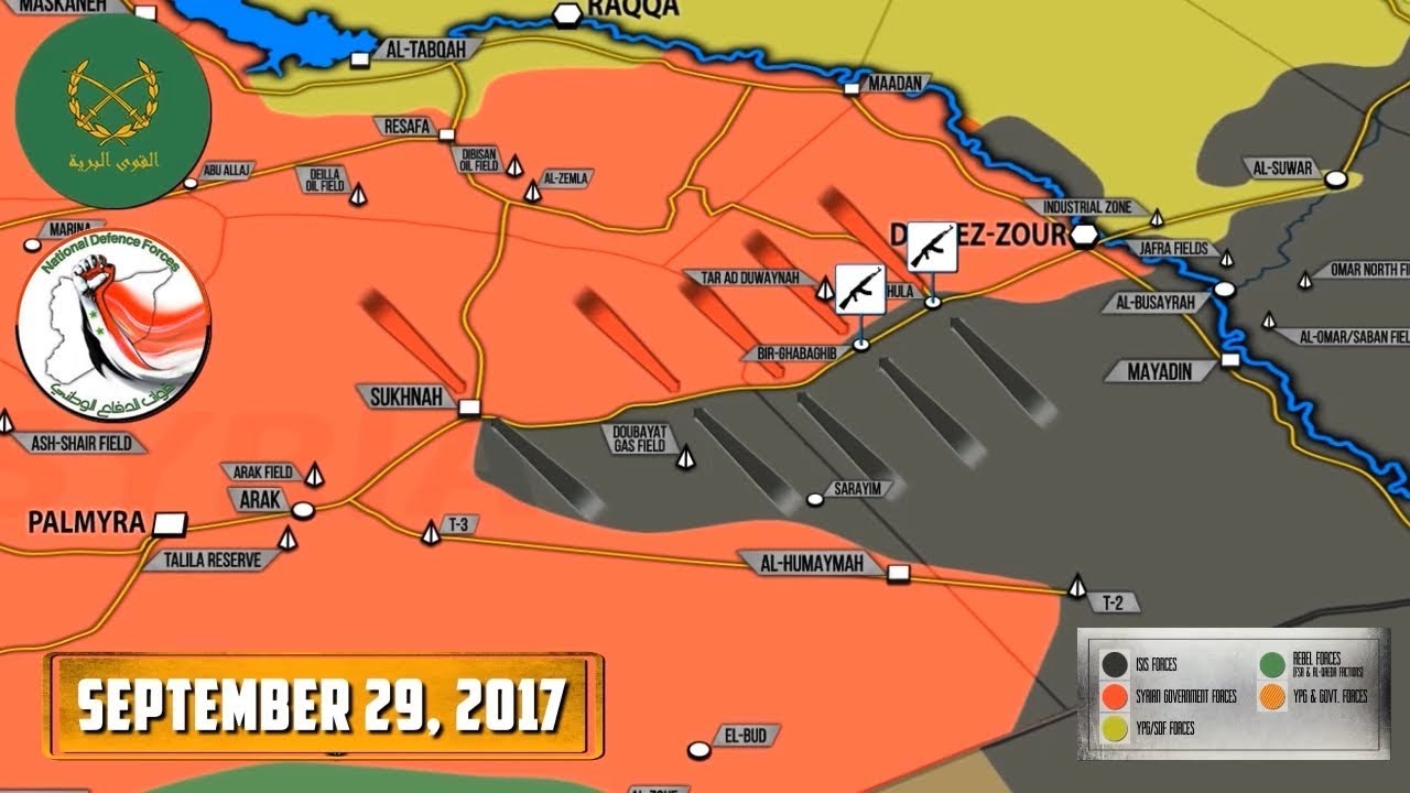 29 сентября 2017. Военная обстановка в Сирии. Атака ИГИЛ на ...