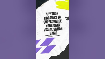 4 Python Libraries for Data Visualizations #shorts