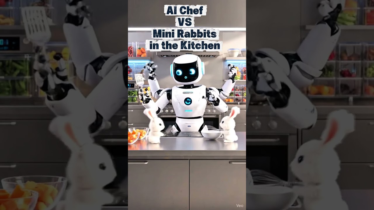 “AI Chef vs Mini Rabbits in the Kitchen" 