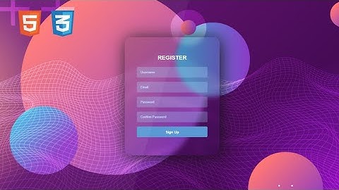 Modern Glass Register Form Tutorial with #HTML and #CSS