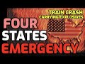 EMERGENCY in FOUR STATES - TRAIN CRASH CARRYING EXPLOSIVES &amp; MORE FIRES | Patrick Humphrey