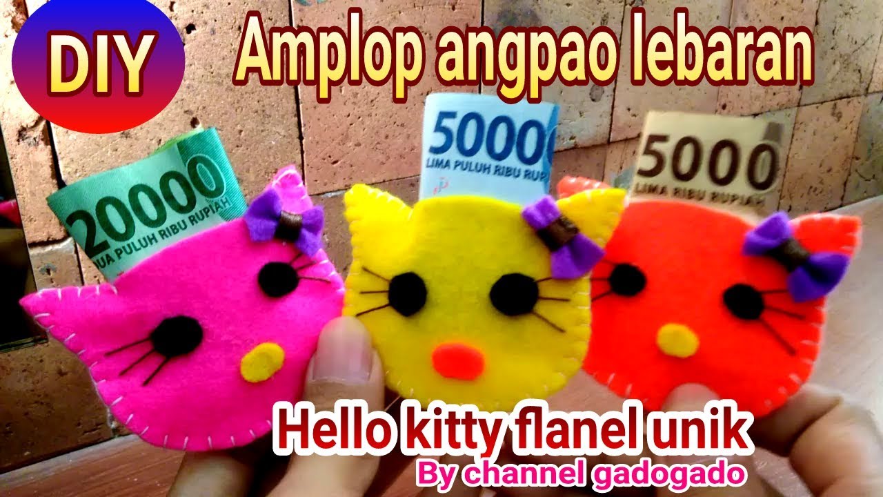 Kreasi Angpao Lebaran Dari Kain Flanel Gambar Islami