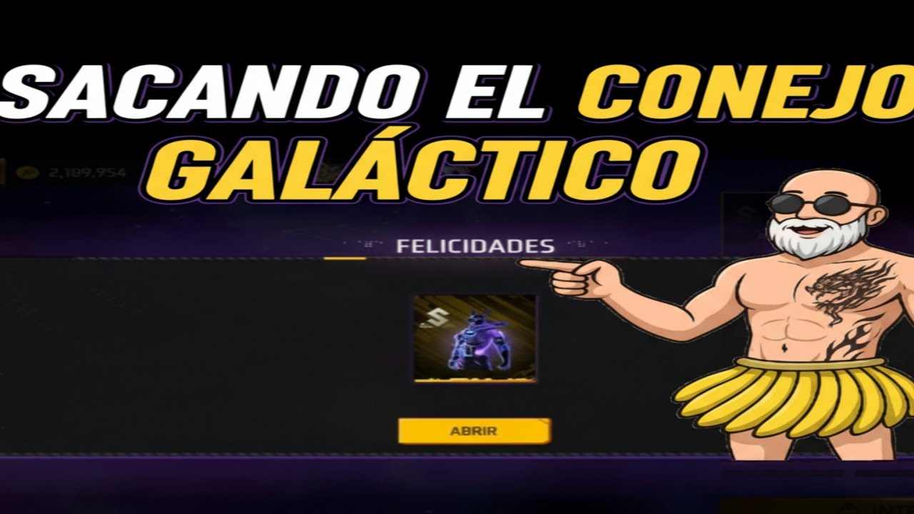 Sacando al nuevo conejo galáctico en la ruleta de tokens free fire!
