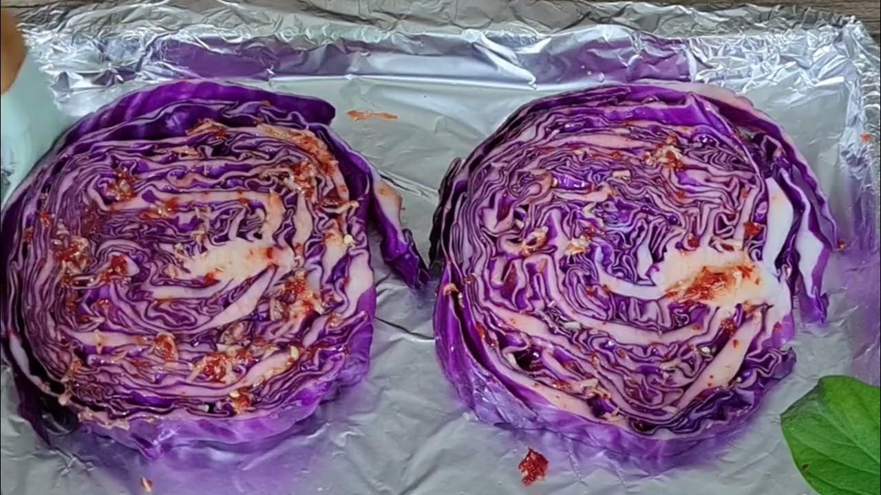 Cabbage in oven Roasted Cabbage Baked Cabbage Healthy Red Cabbage Recipes YouTube