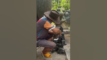 Làm tiểu cảnh hòn non bộ thầy thích minh tuệ đi bộ hành