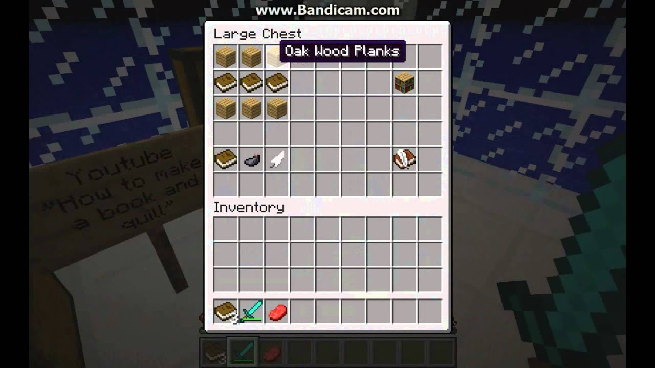 How to Make a Book and Quill on Minecraft YouTube