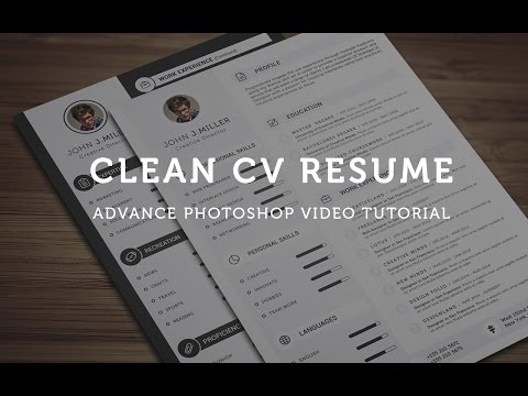 Clean CV Resume - Photoshop Tutorial