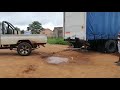 Land cruiser trying to pull a truck