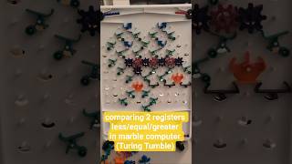arithmetics: comparing two registers, less/equal/greater in marble computer (Turing Tumble)