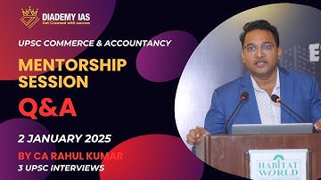UPSC Commerce & Accountancy Optional | Mentorship Session QnA by CA Rahul Kumar