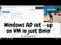 Creating Windows Server 2019 Active Directory | User creation | Group policy | in less than 8 min