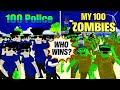 50 → 200 Zombies vs Police in Dude Theft Wars… Who Wins? | Dude Theft Wars #experiment