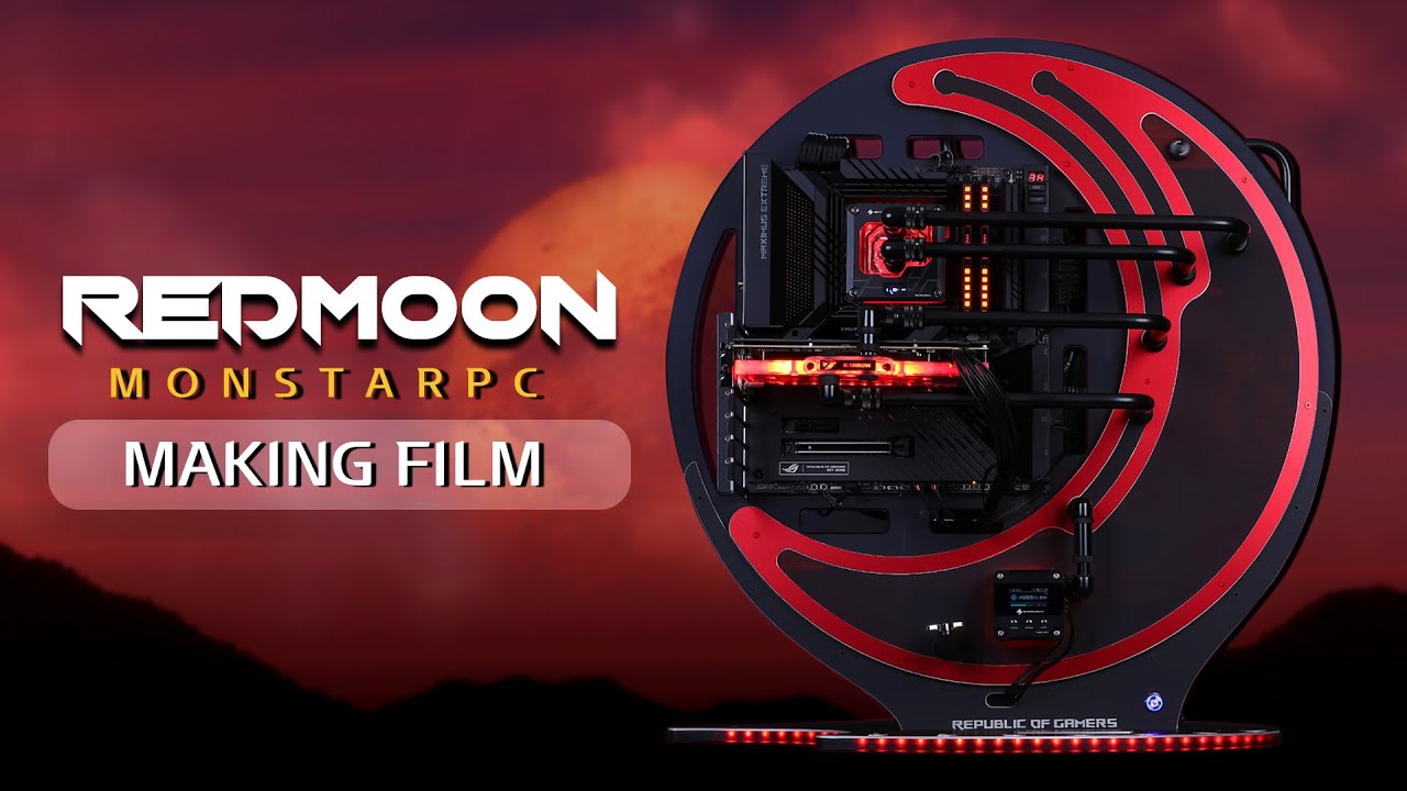 6,700 Custom watercooled PC 'RED MOON' amazing making film! YouTube