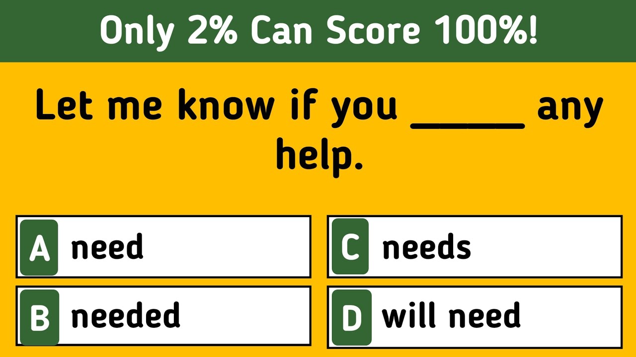 Ultimate Sentence Completion Test! Are You a Grammar Master? 