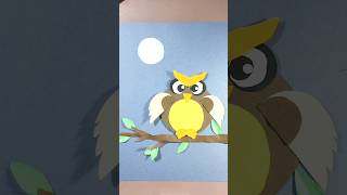 DIY owl | Easy paper owl #diy #craft #owl #shorts