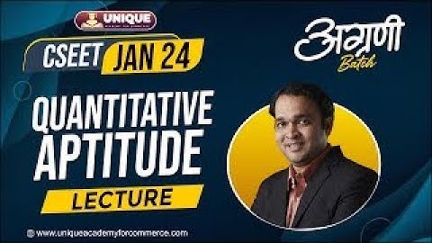 Free Online Lectures CSEET | CSEET  | Quantitative Aptitude  | L - 15 | CMA Pushkaraj Sir