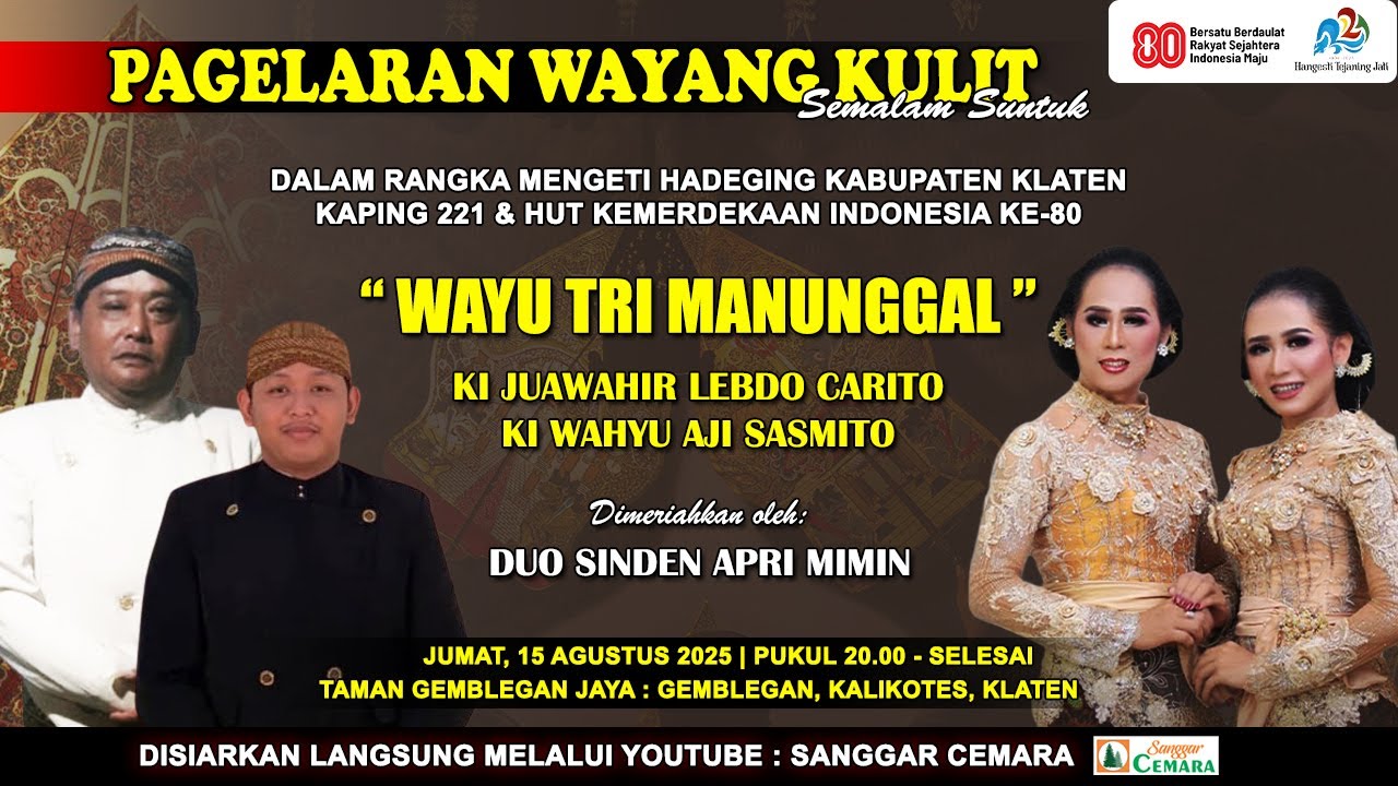Live Wayang Ki Juwahir Lebdo Carito & Wahyu Aji Sasmito - Apri Mimin dkk. 