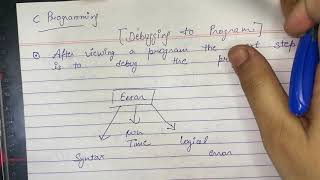 Program Debugging | Errors | Types Of Errors