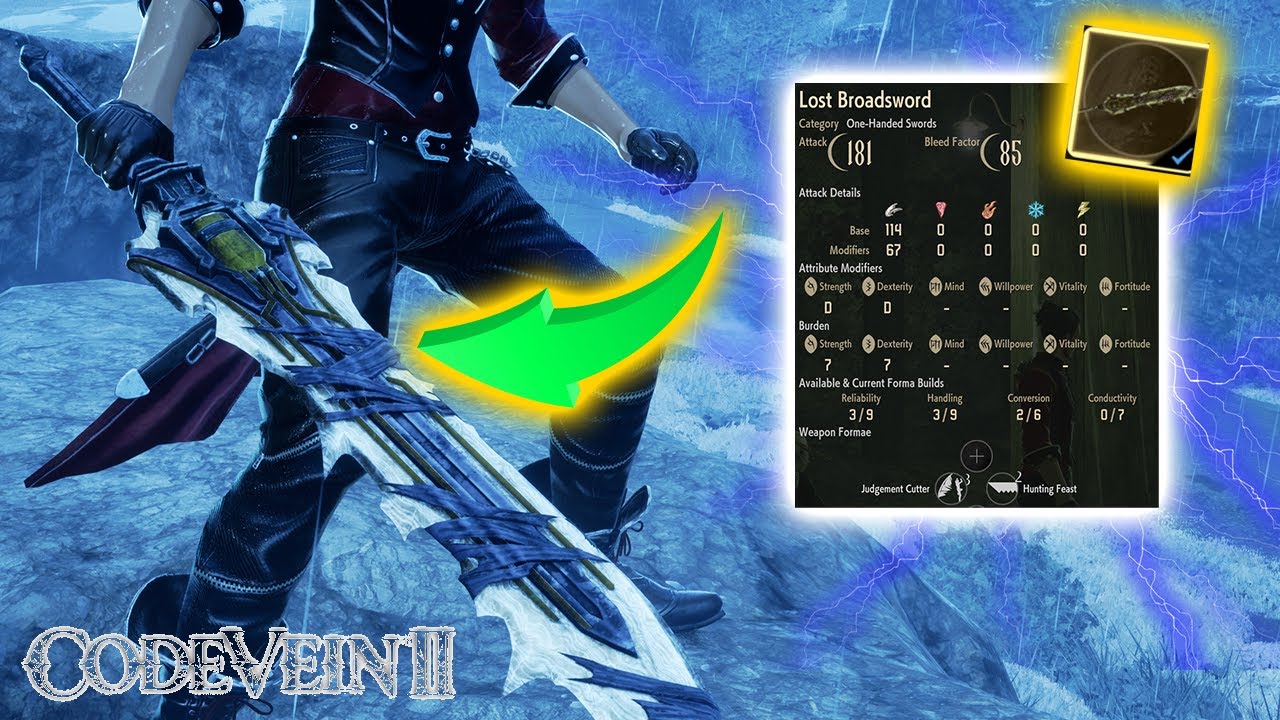 How To Get The Lost Broadsword In Code Vein 2