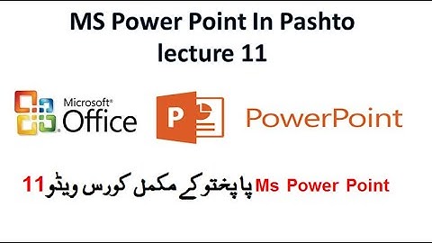 11. Power Point in Pashto | Menu Design | Commands Page Setup, Theme, Styles and Background Color.