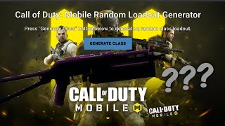 Random Class Generator CODM Version in Battle Royale