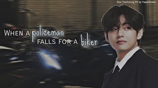 Taehyung oneshot || When a policeman falls for a biker