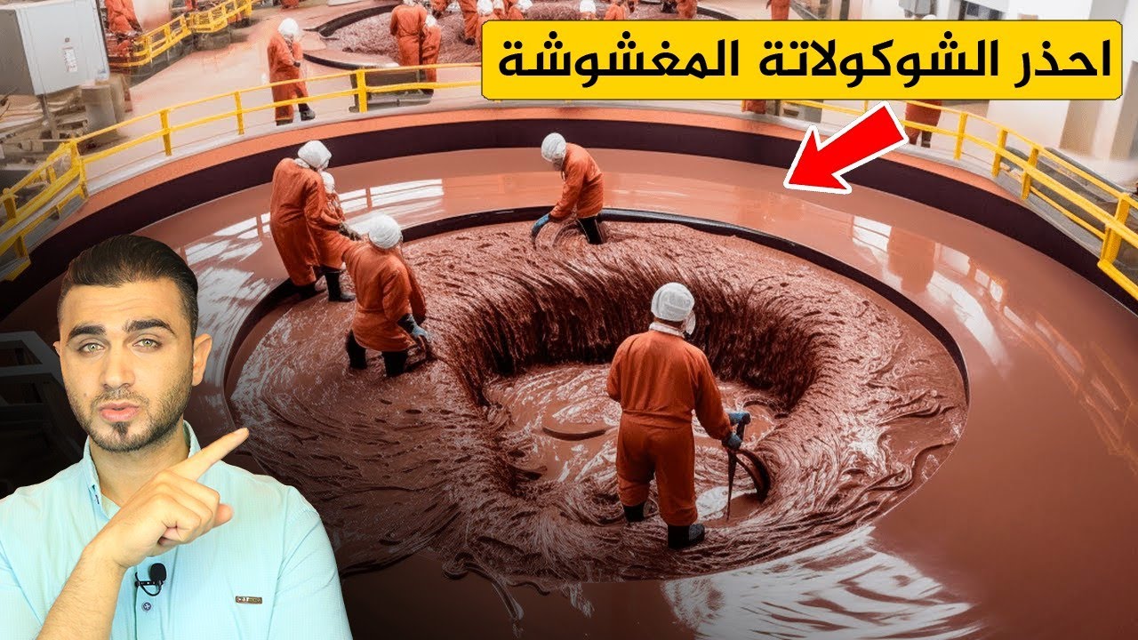 المصانع تكشف حقيقة الشوكولاتة المغشوشة😫غشها بطرق غريبة😱 كيف تكشف الشوكولاتة الأصلية من المزورة!؟