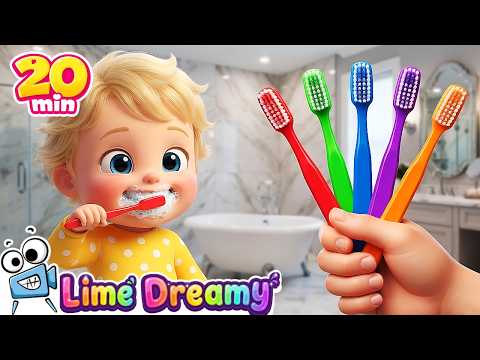 Peekaboo Brush Your Teeth | Learning Songs for Toddlers & Kids | Lime Dreamy