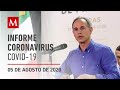 Informe diario por coronavirus en México, 05 de agosto de 2020