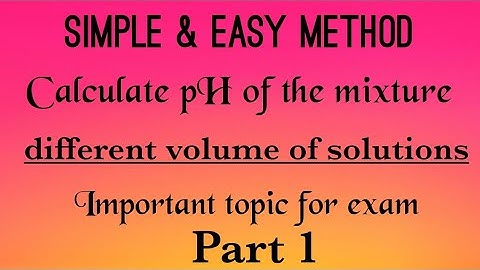How to calculate pH of mixture of different volume of solutions given??