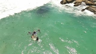 Drone Captures Dramatic Rescue Of Swimmers Caught In A Rip Current