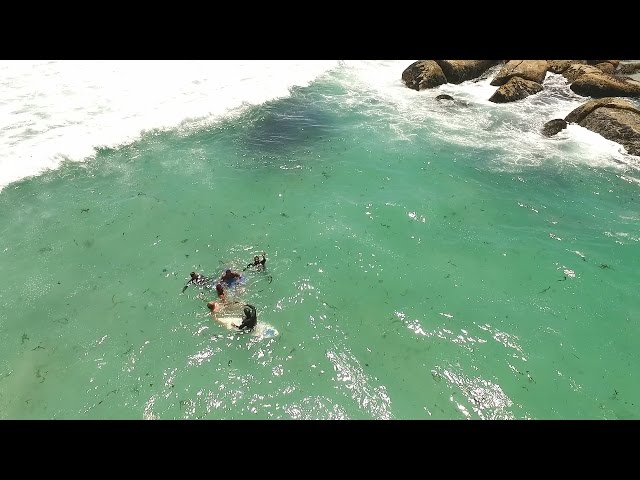 Drone Captures Dramatic Rescue Of Swimmers Caught In A Rip Current class=