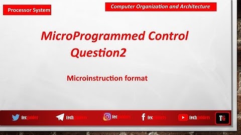 MicroProgrammed Control-Question2|MicroInstruction format