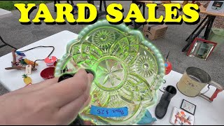 THERE SHE GLOWS! Vintage Uranium Glass Score! Yard Sale Shop With Me | eBay Reselling