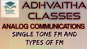 Singletone FM Analog Communications #ECEGATE,IES,#UGCNETElectronicScience Adhvaitha Classes