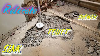 SINK, TOILET, SHOWER RELOCATE | PLUMBING \ GROUNDWORK!
