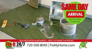 No Heat? Clogged Drain? Fix-It 24/7 Arrives SAME DAY in Denver