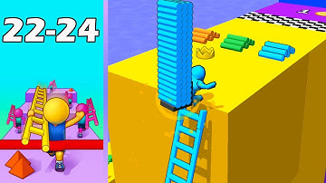 Ladder Race (IOS, Android) New update Gameplay All Levels (Level 22-24)