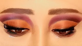 Eye makeup |eyeshadow |semi cutcrease eye makeup |cutcrease |tutorial