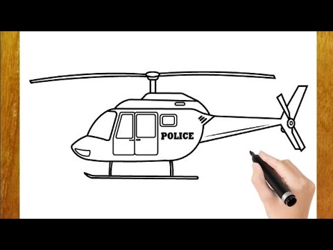 How To Draw A Helicopter - Easy Helicopter drawing step by step