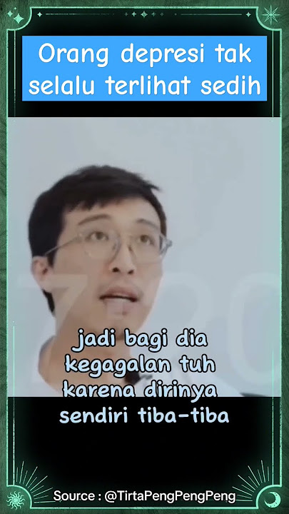 Salah satu tanda orang depresi #drtirta #mentalhealth #depresi