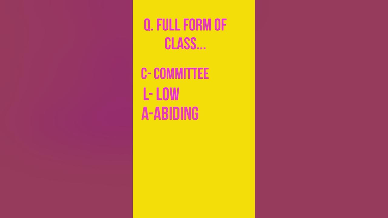 class-ka-full-form-general-knowledge-questions-youtube