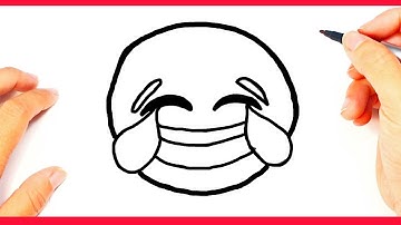 How To Draw Laughing Emoji 😂 Step by Step for Beginners - Laughing Tears of Joy Emoji Easy for kids