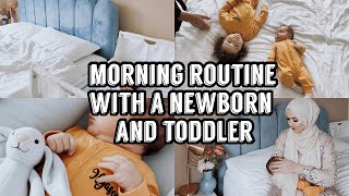 AD MORNING ROUTINE WITH A NEWBORN AND TODDLER FT ELVIE
