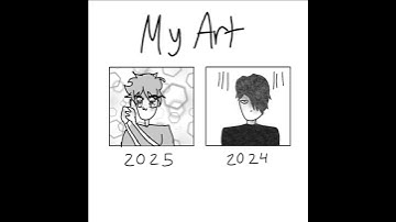 my art in 2025 vs 2024 #artprocess #art #digitalart #shorts #ibispaintx #artist #digitaldrawing