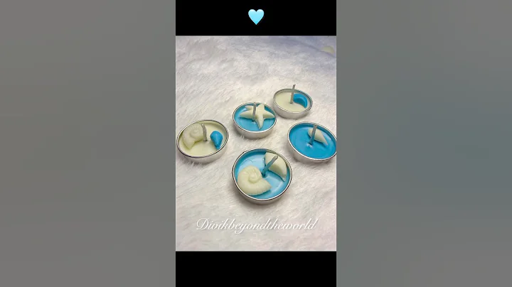 Sea 🌊Theme Tealight Candle DIY| Tealight Soywax Candle | #diy #shorts #viral